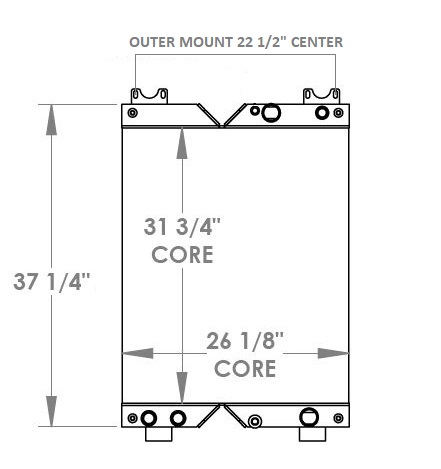 290208 - Caterpillar D5K LGP Combination Cooler Combo Unit