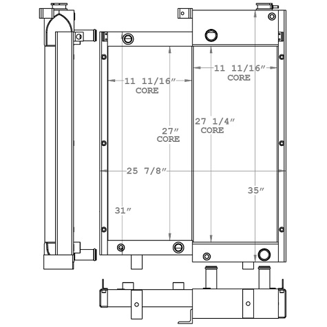 290211 - ScreenAll 150 Power Screener Radiator & Oil Cooler Combo Unit Combo Unit