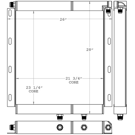 290212 - Gradall / JLG G9-43A Transmission & Hydraulic Oil Cooler Combination Cooler Combo Unit