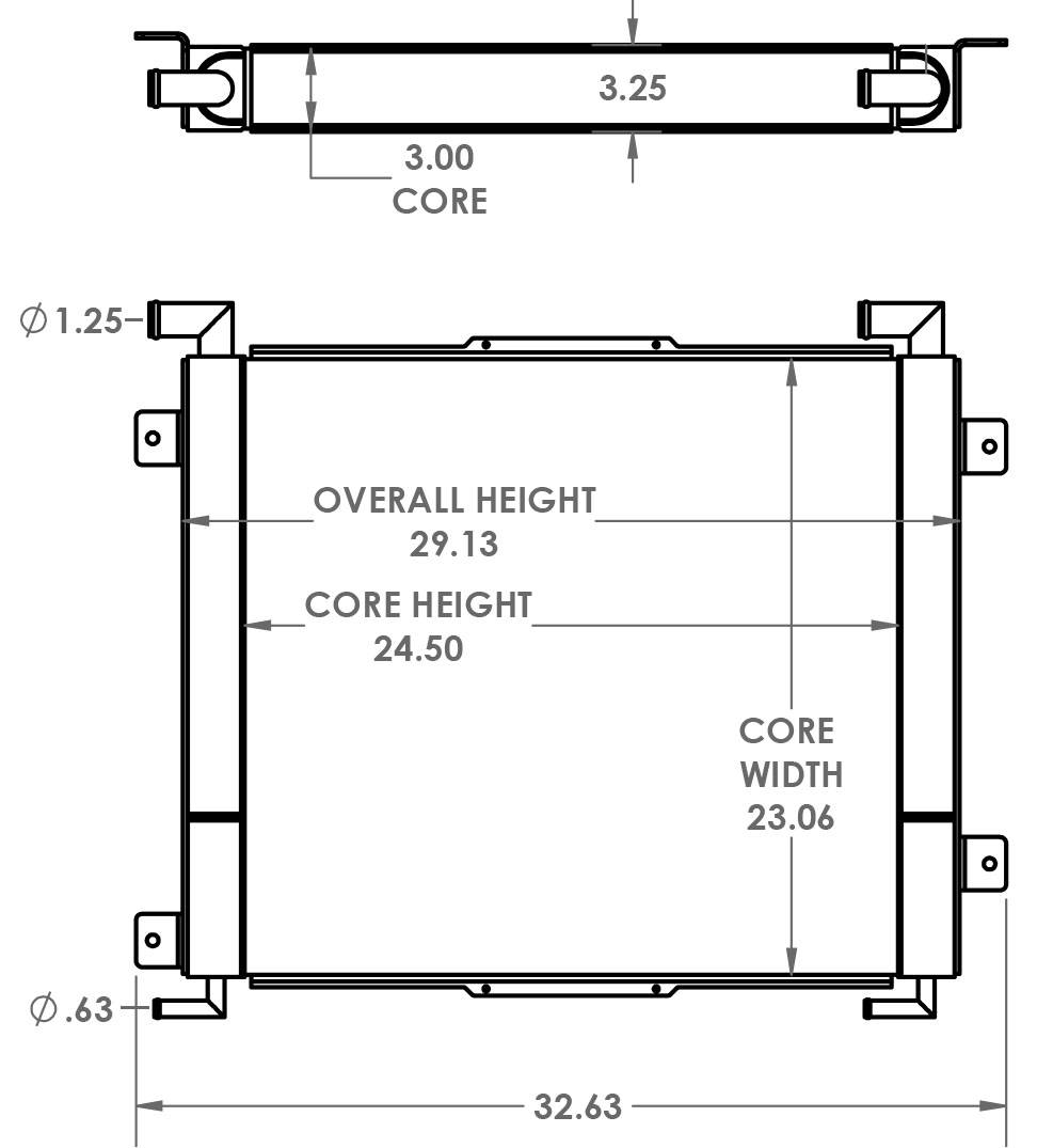 290292 - Case 821F Transmission and Hydraulic Oil Cooler Combo Unit