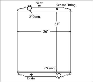 310006 - Bluebird Bus Radiator