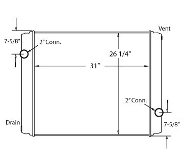 310007 - Bluebird Bus Radiator