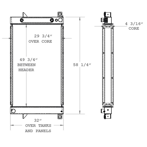 310026 - Monaco Motorhome Bolt on Tank Version Radiator