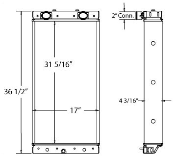 310034 - Bluebird Bus L4RE Radiator Radiator