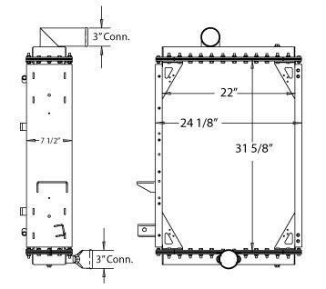 310042 - Gillig Bus Radiator Radiator