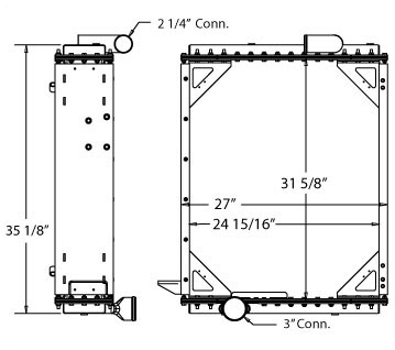 310061 - Gillig Bus Radiator Radiator