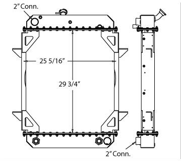 310062 - Thomas Bus Bolt on tank Radiator Radiator