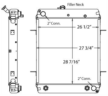 310064 - Thomas Bus Solder tank Radiator Radiator