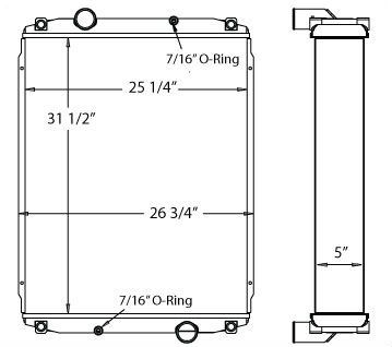 310074 - Gillig Bus Radiator Radiator