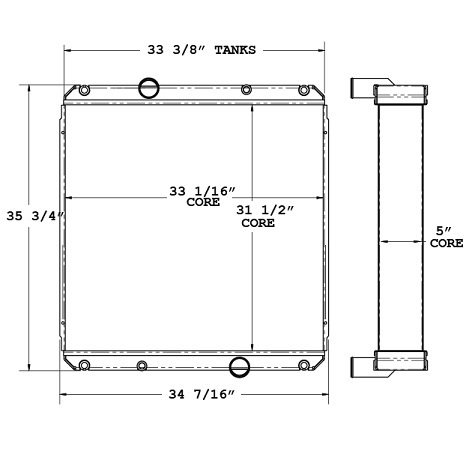 310100 - Gillig Bus Radiator  Radiator