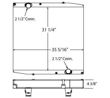 310107 - Gillig 40' Low Floor Bus Radiator 2012-2015 Radiator