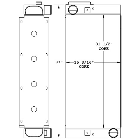 310140 - Blue Bird Bus Radiator Radiator