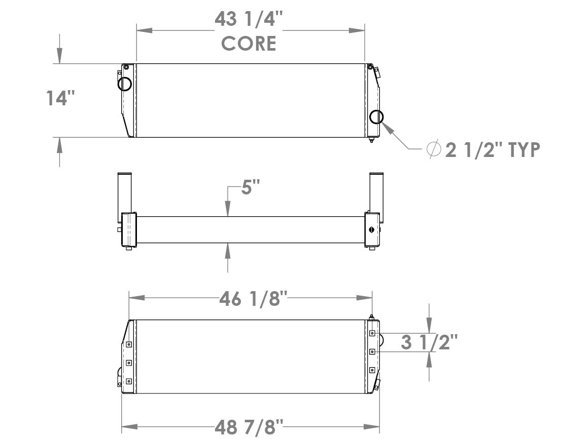 310166 - New Flyer 2010 and newer aluminum radiator Radiator