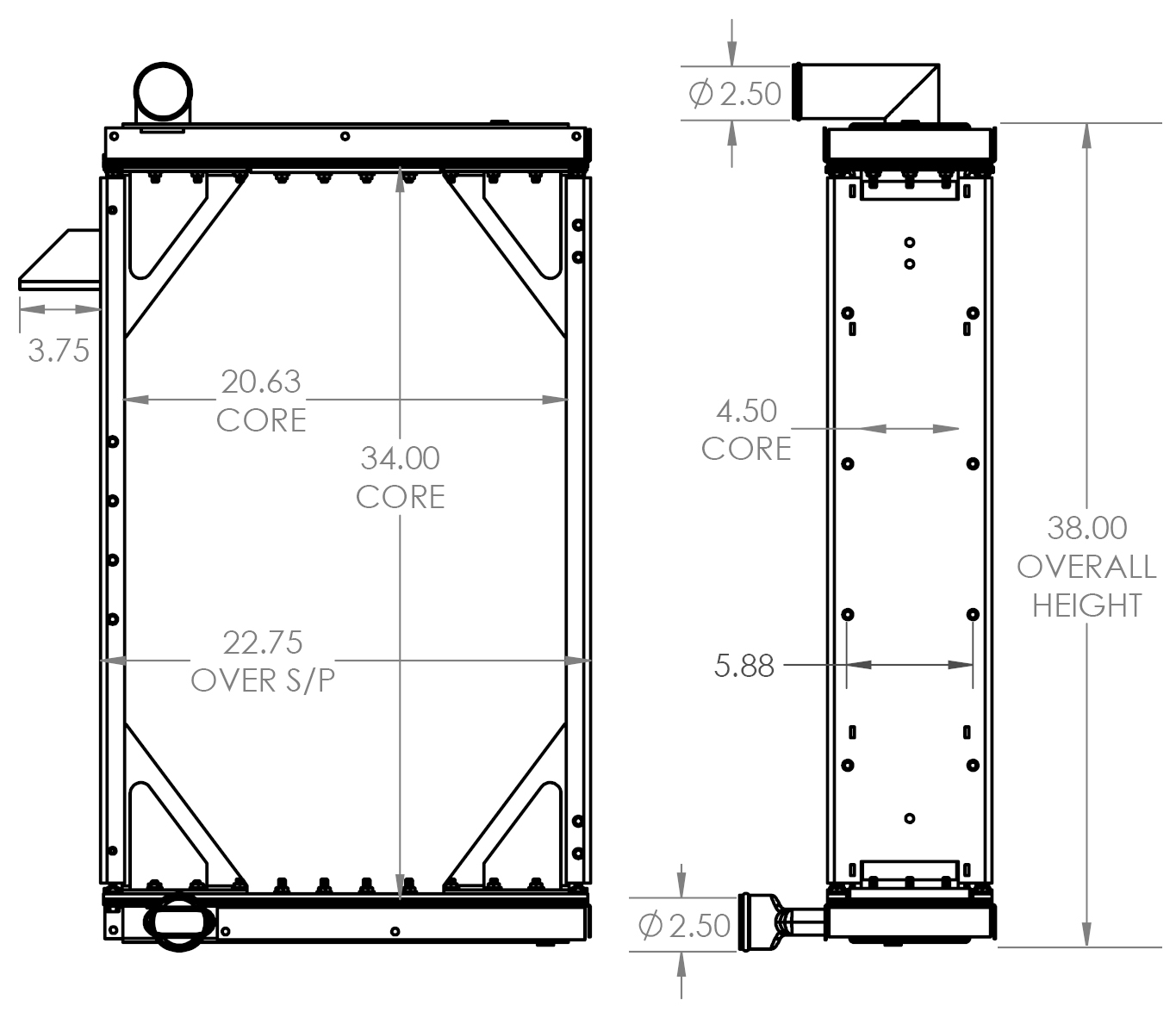 310174 - Orion Bus Radiator Radiator