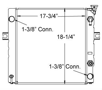 410003 - Toyota Lift Truck /  Standard Core Radiator