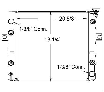 410008 - Toyota Lift Truck / Standard Core Radiator