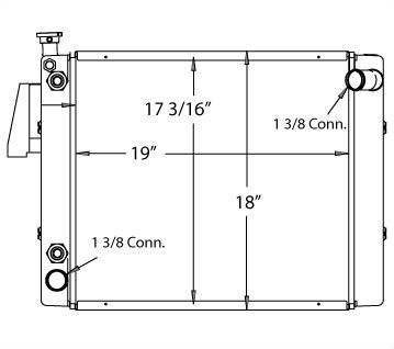 410020 - Hyster / Yale Lift Truck / Standard Core Radiator