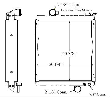 410024 - John Deere Tractor Radiator Radiator