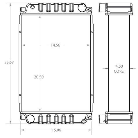 410215 - MCFA / Hyster / Yale Forklift Radiator Radiator