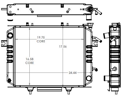 410227 - Toyota Forklift Radiator Radiator