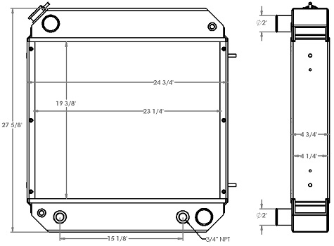 410253 - Daewoo / Doosan Forklift Radiator Radiator