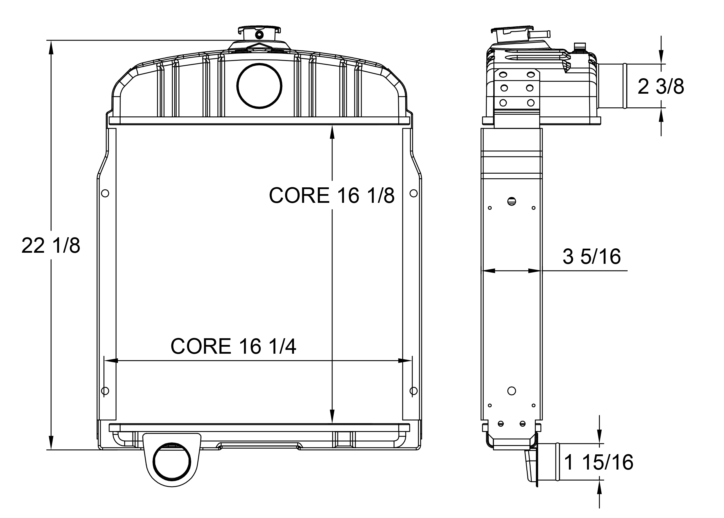 430007 - International Harvester Tractor Radiator Radiator