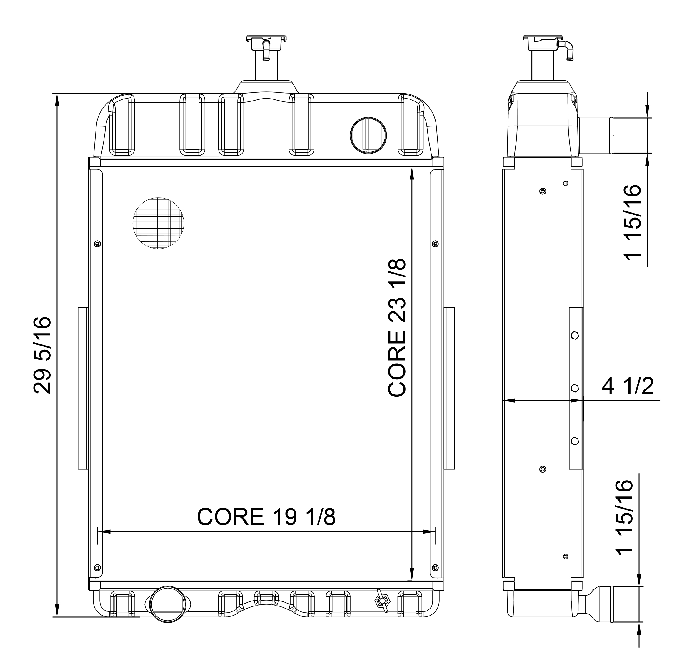 430014 - International Harvester Tractor Radiator Radiator