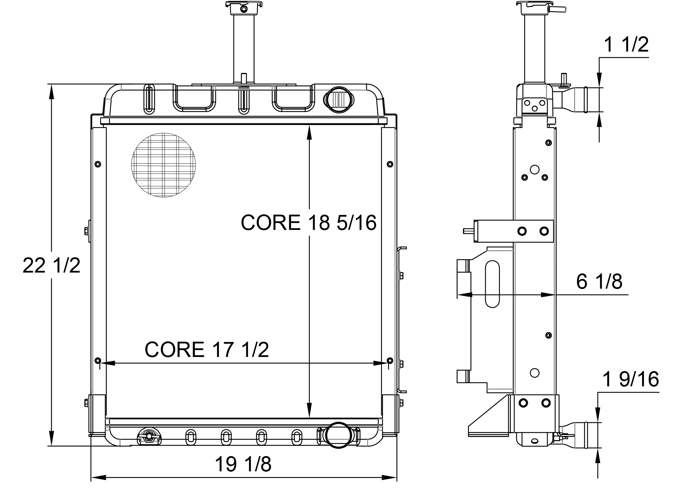 430021 - Case Tractor Radiator Radiator