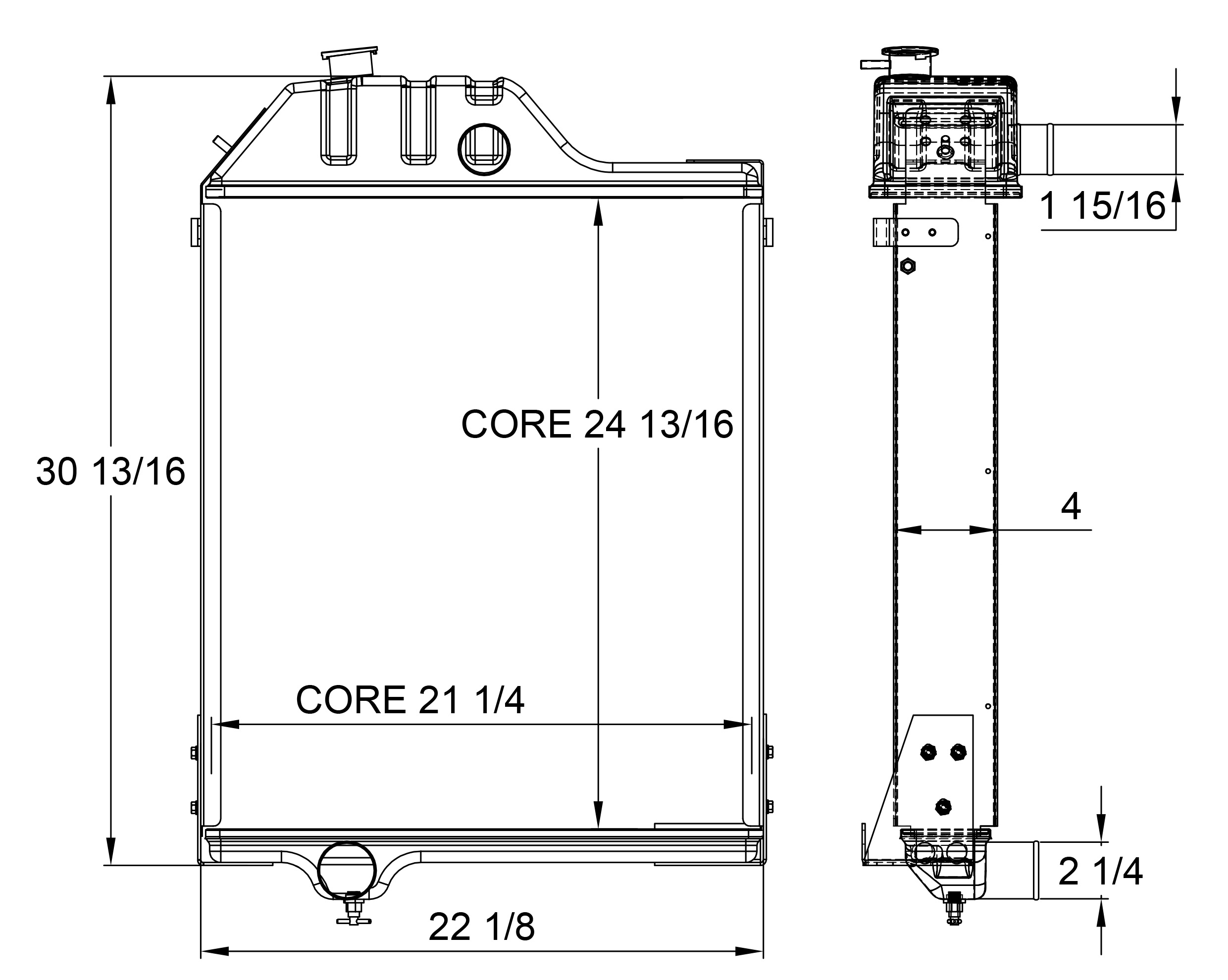 430024 - John Deere Tractor Radiator Radiator