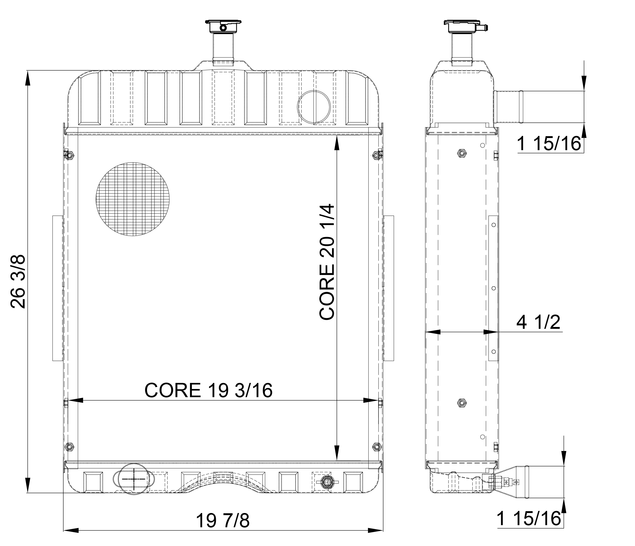 430036 - International Harvester Tractor Radiator Radiator