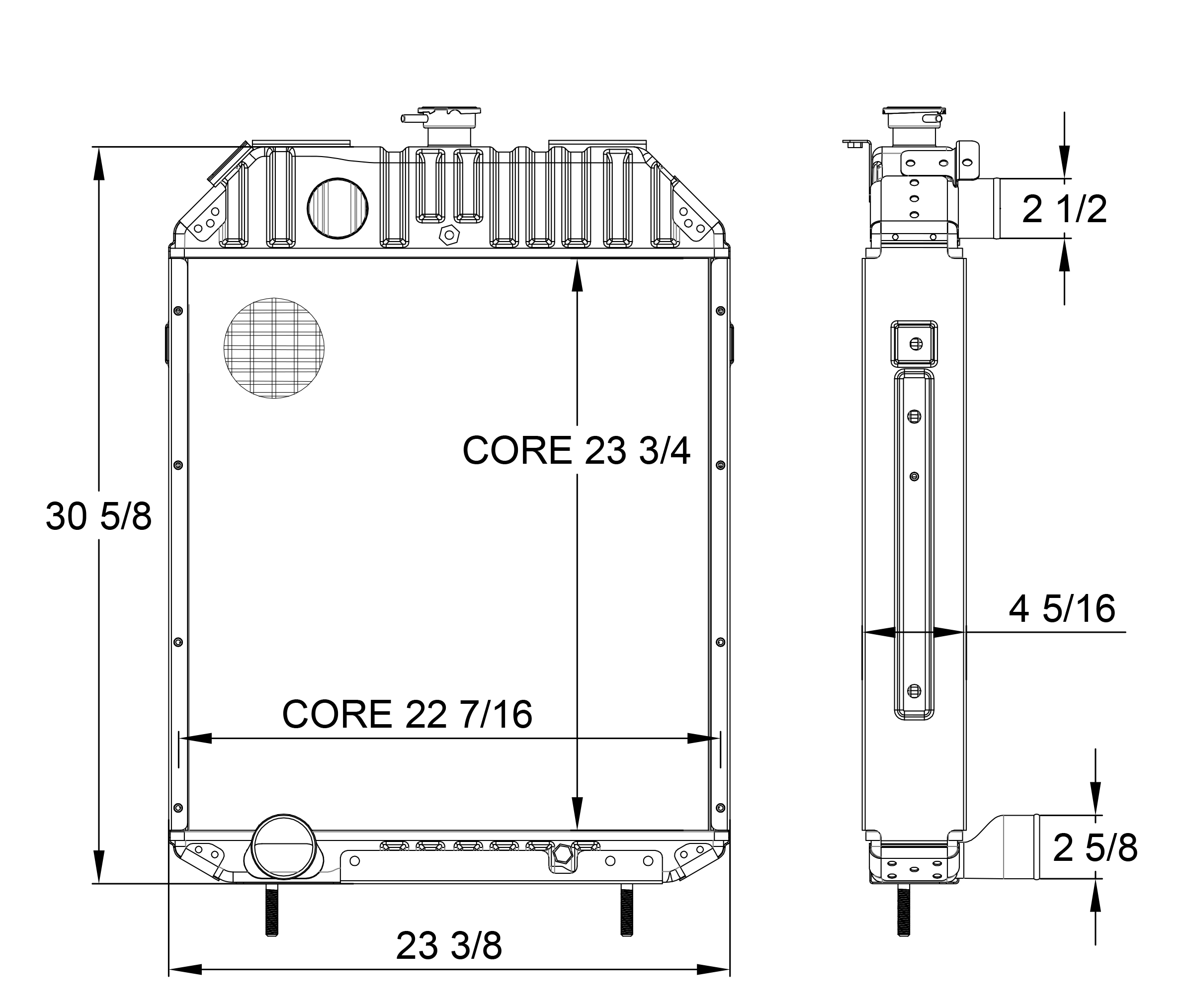 430038 - Case Tractor Radiator Radiator