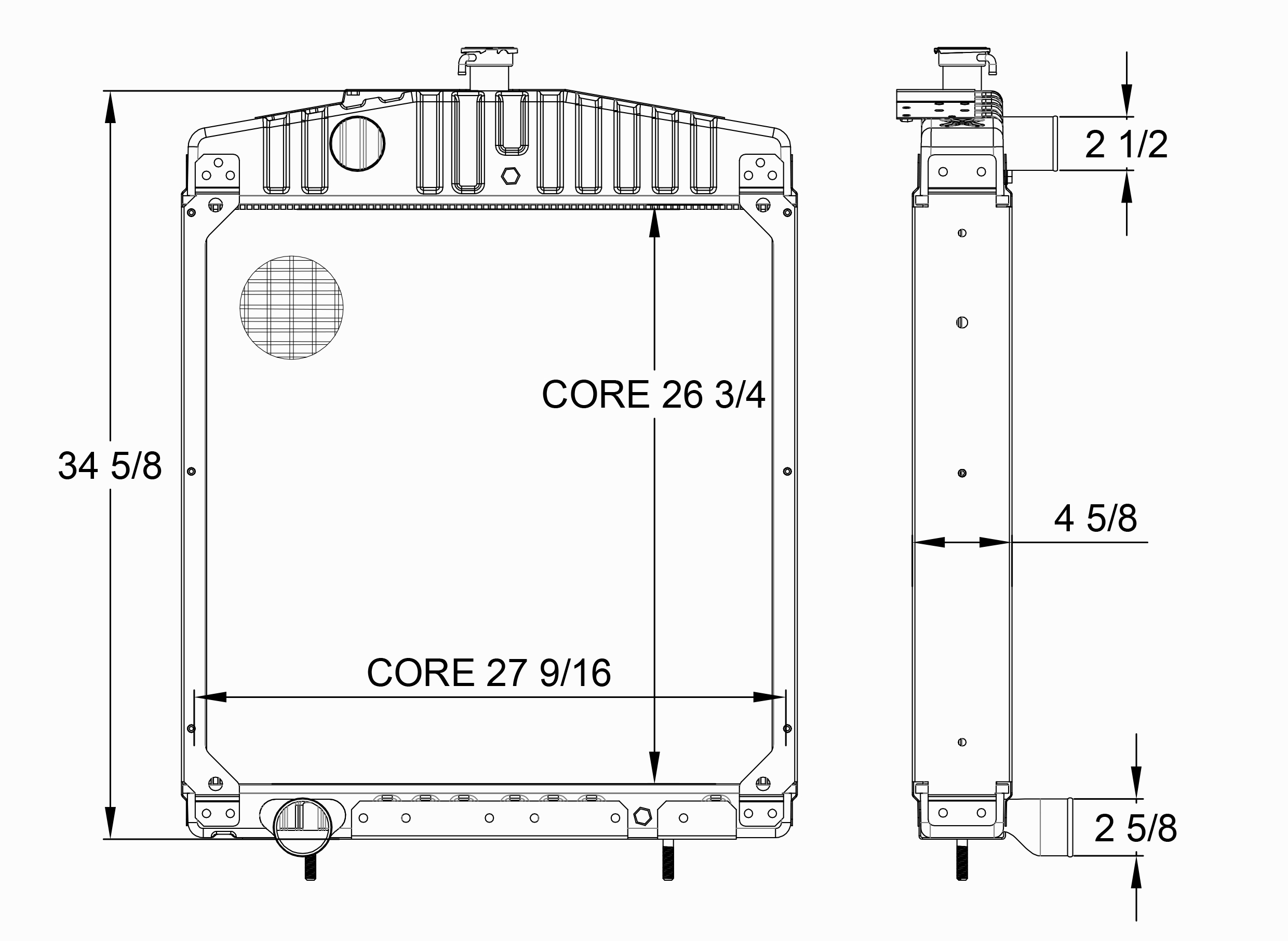 430039 - Case Tractor Radiator Radiator