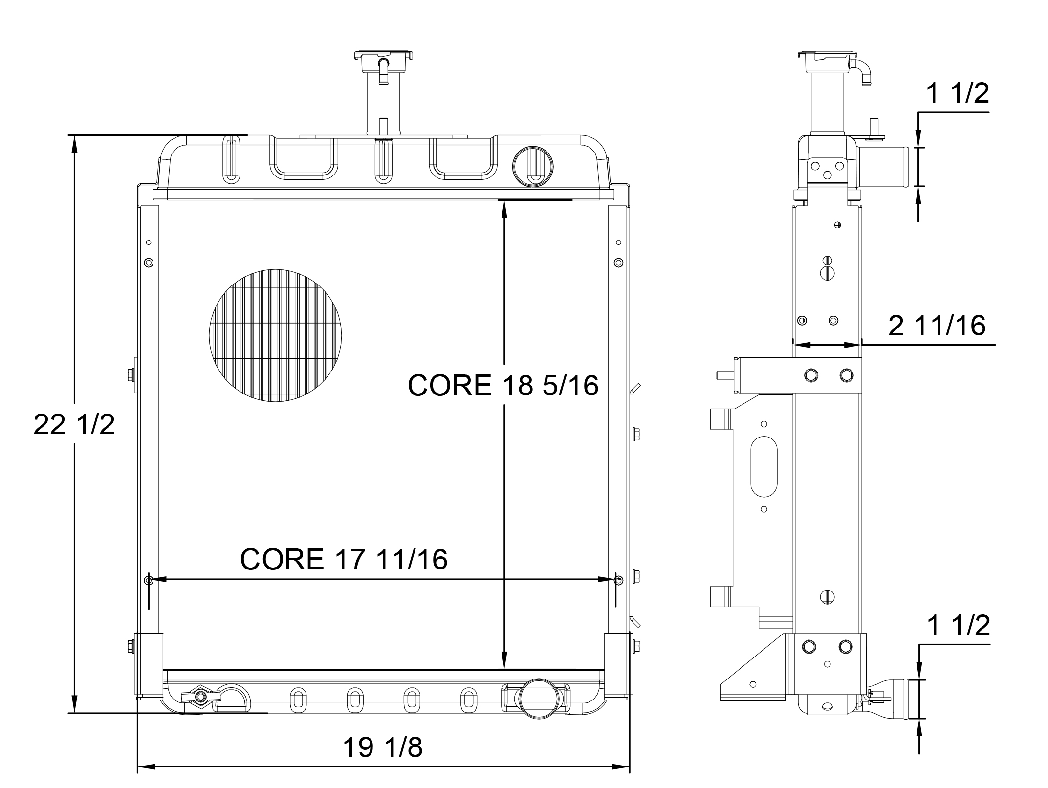 430040 - Case Tractor Radiator Radiator