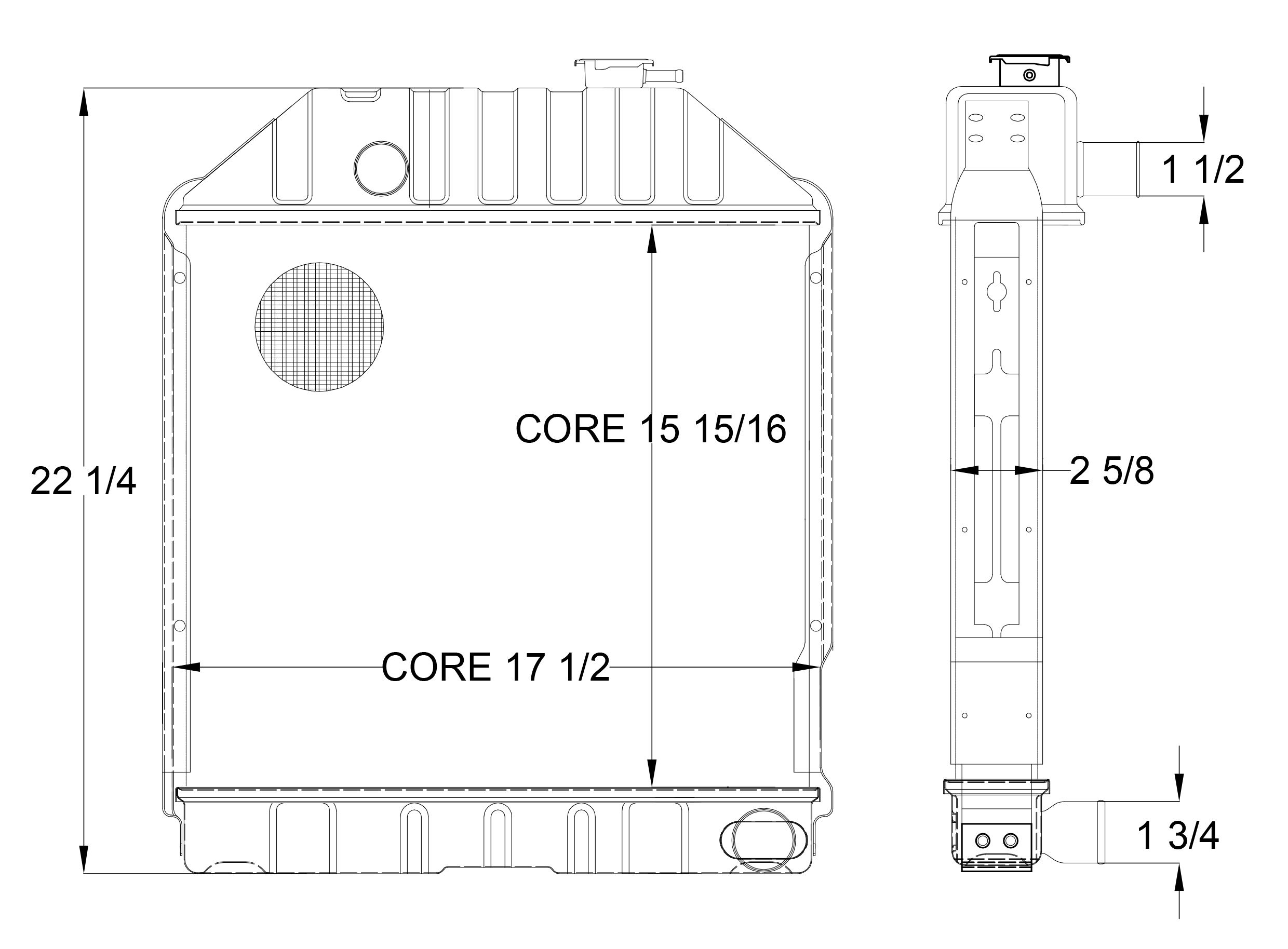 430045 - Ford Tractor Radiator Radiator