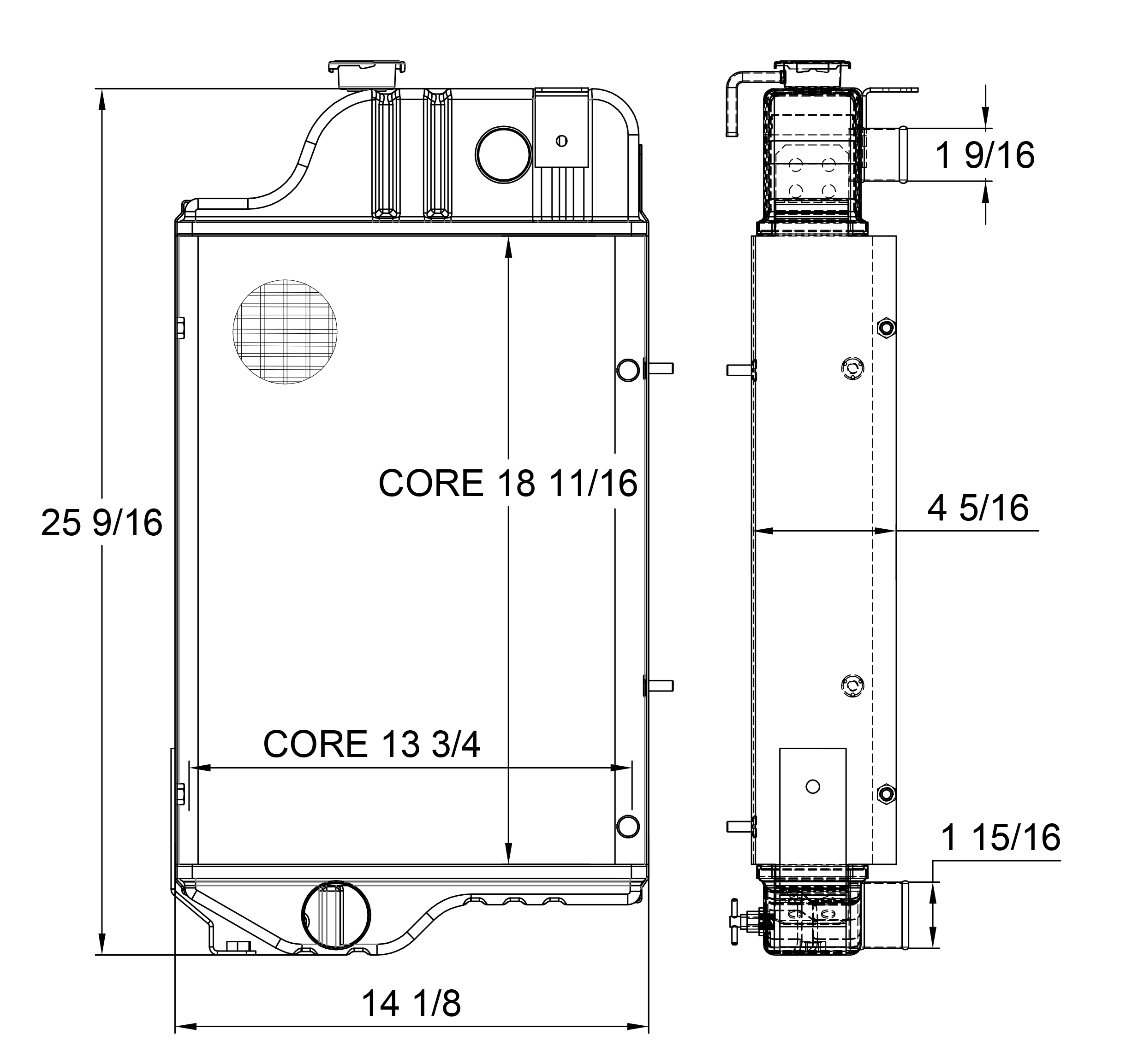 430048 - John Deere Tractor Radiator Radiator