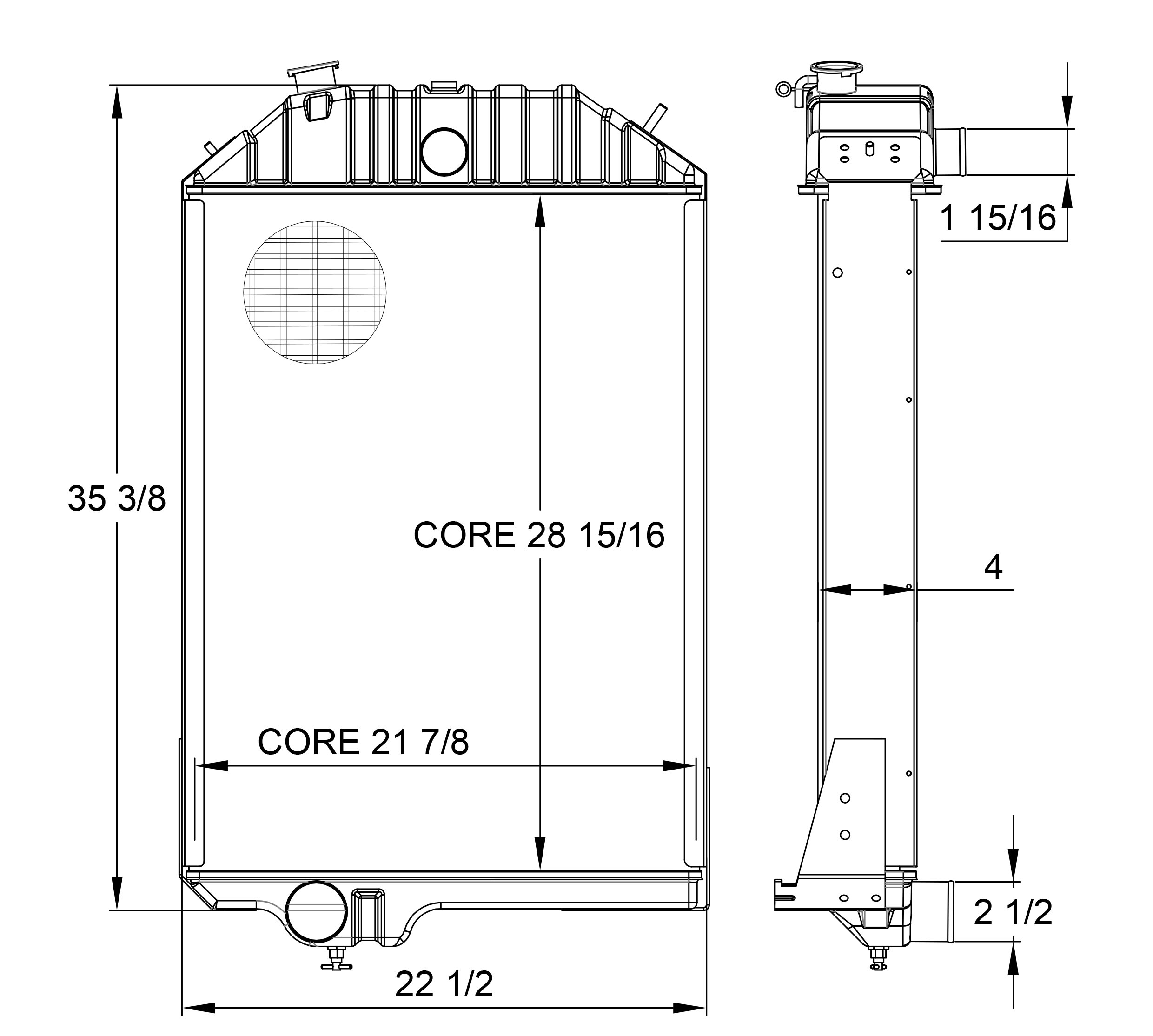 430050 - John Deere Tractor Radiator Radiator