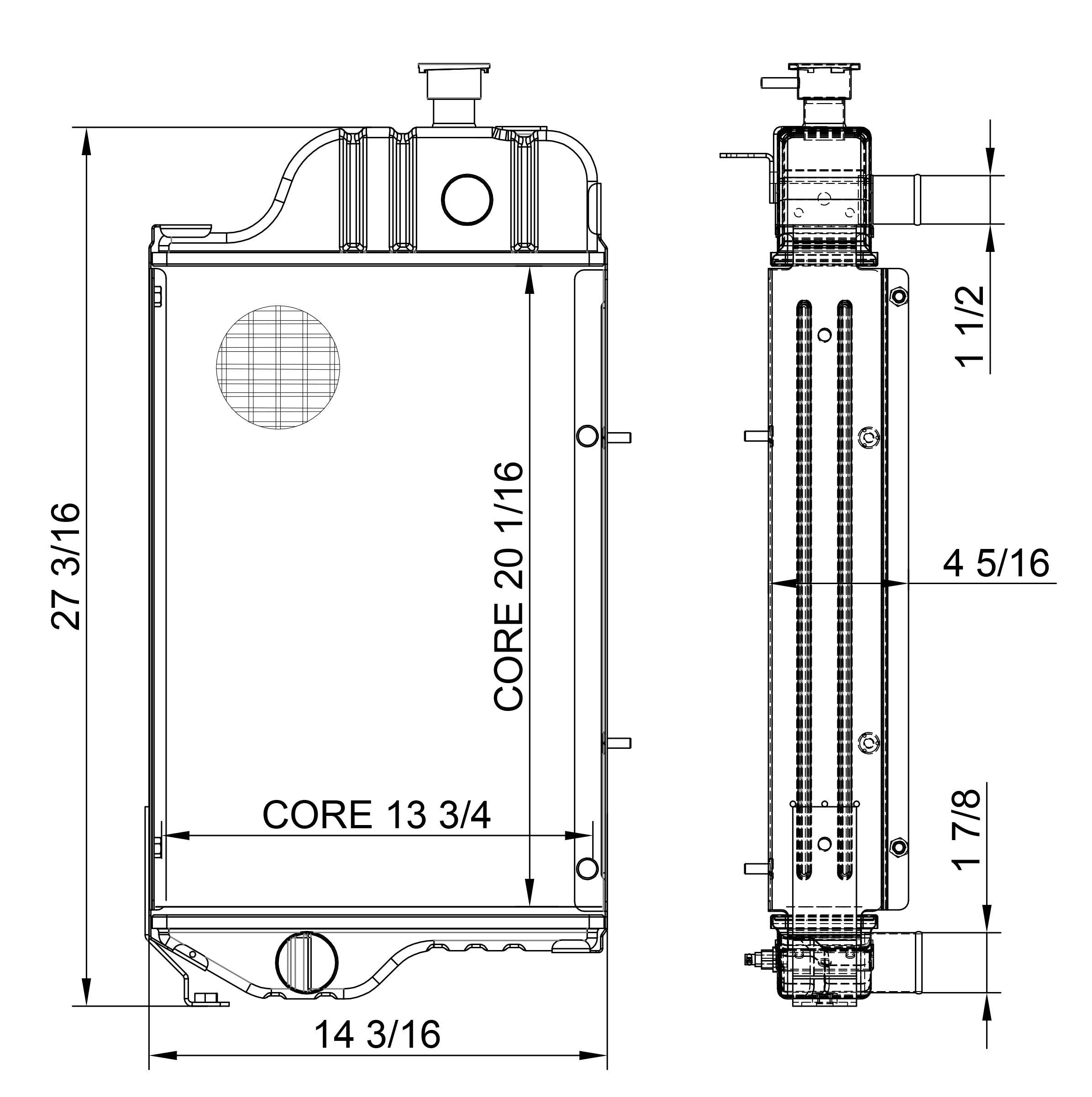 430051 - John Deere Tractor Radiator Radiator