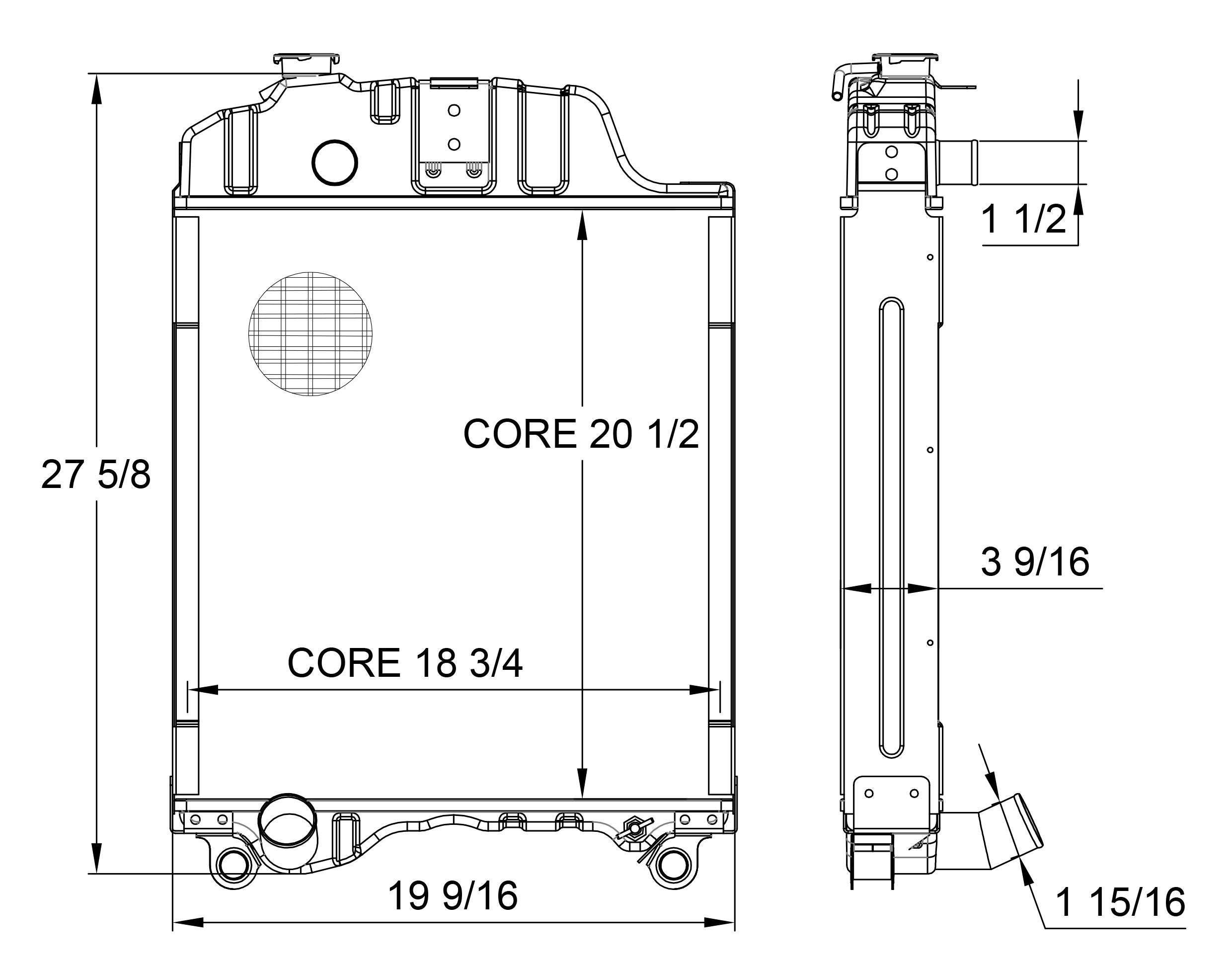 430053 - John Deere Tractor Radiator Radiator