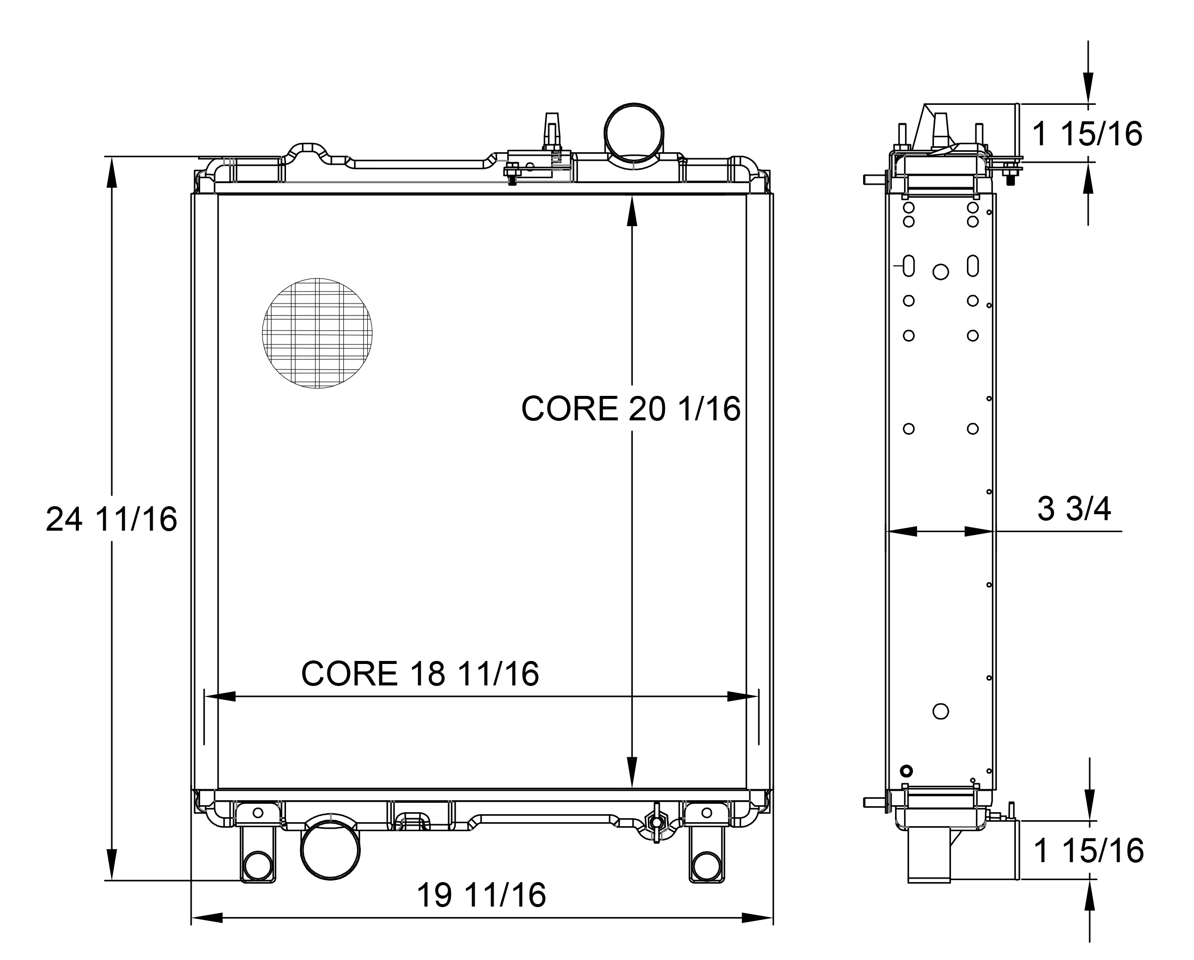 430054 - John Deere Tractor Radiator Radiator