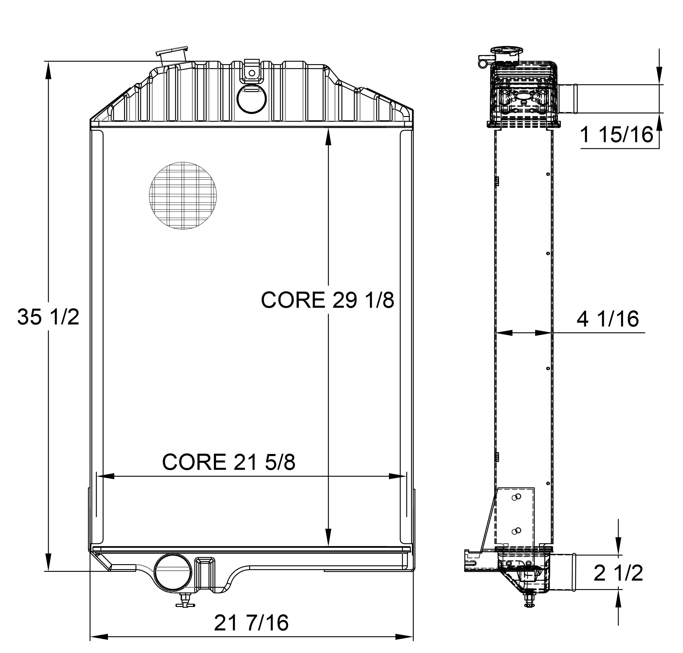 430058 - John Deere Tractor Radiator Radiator