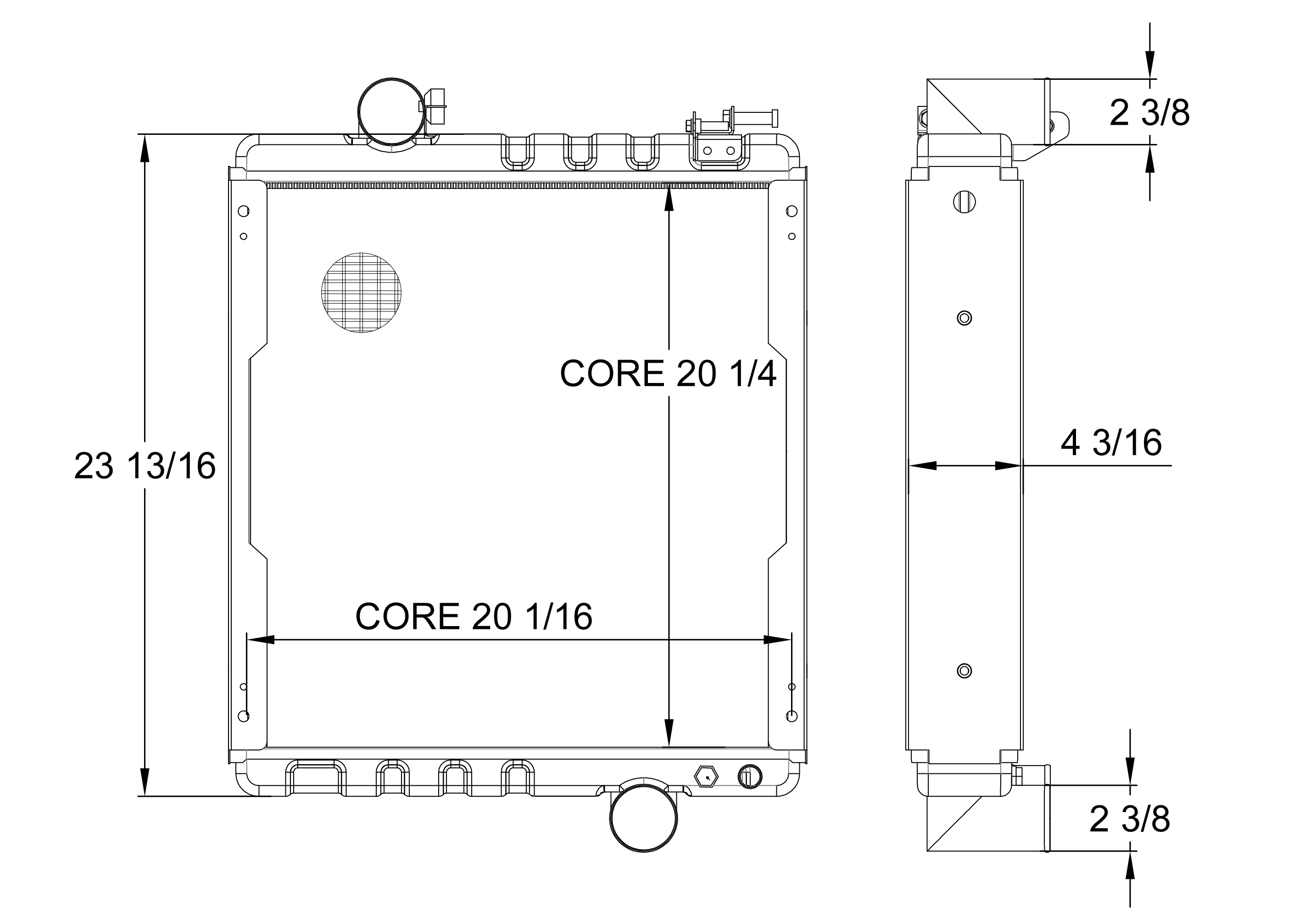 430059 - John Deere Tractor Radiator Radiator