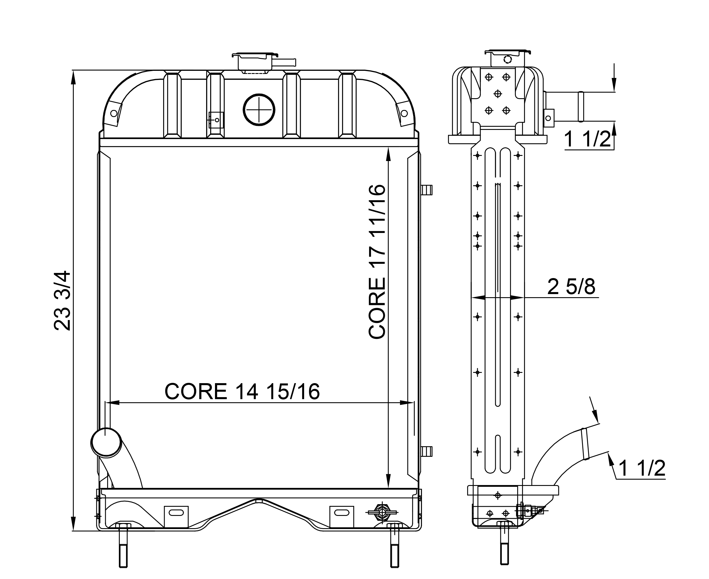 430060 - Massey Ferguson Tractor Radiator Radiator