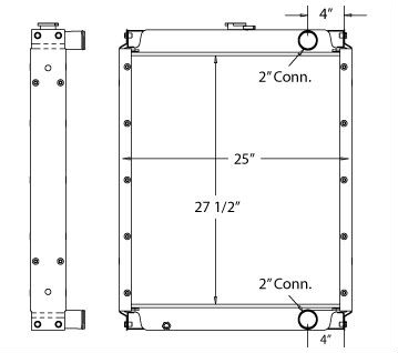 450012 - Komatsu Excavator Radiator Radiator