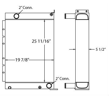 450055 - Sennebogen 835 Material Handler Radiator