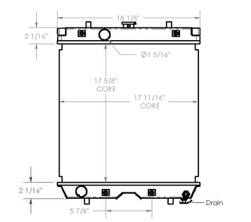 450060 - Kubota Tractor Radiator Radiator