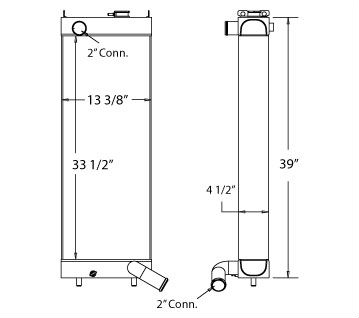 450069 - Komatsu PC228US-3, PC228USLC-3 S/N 30001 & up, PC228US-8 S/N 50000 & up Radiator Radiator