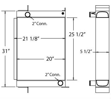 450077 - Sennebogen Excavator Radiator