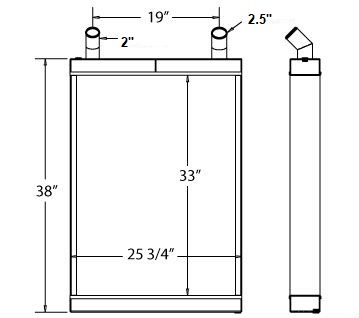 450092 - Johnson Sweeper Aluminum Radiator Radiator