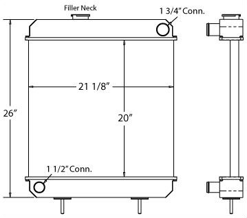 450113 - Perkins Diesel Generator Radiator Radiator