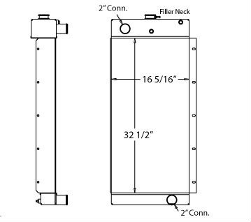 450121 - Sullivan Palatek 375 Radiator Radiator